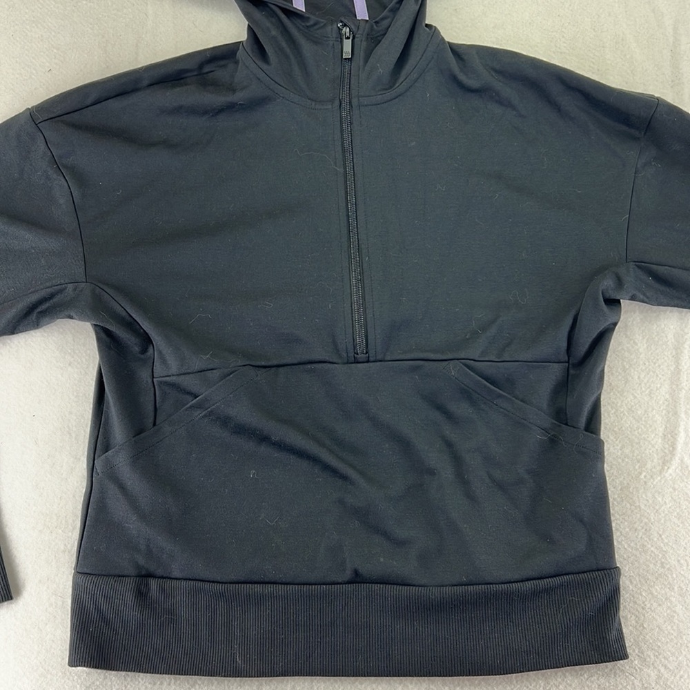 NWT All In Motion Long Sleeve 1/2 Zip Up Jacket Hoodie Black Womens Size XS - Picture 2 of 8